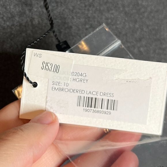 NWT Milly Minis grey embroidered lace dress - Picture 3 of 5